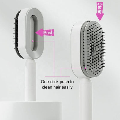 One-Click Self-Cleaning Scalp Brush