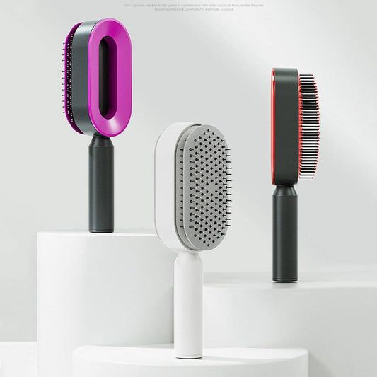 One-Click Self-Cleaning Scalp Brush