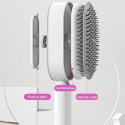 One-Click Self-Cleaning Scalp Brush